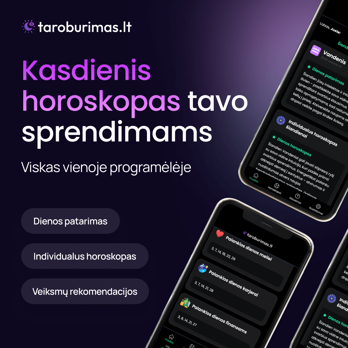 Horoskopų programėlė – TaroBurimas.lt: tavo asmeninis astrologinis gidas kiekvienai dienai